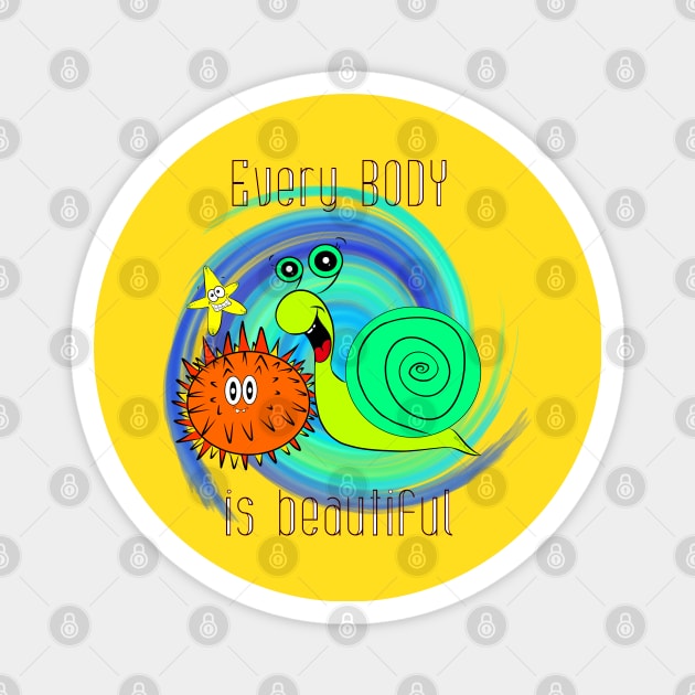 Every BODY Is Beautiful Magnet by DitzyDonutsDesigns